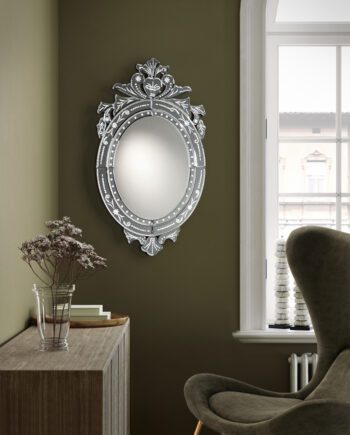 Espejo veneciano MIDAS oval con marco biselado