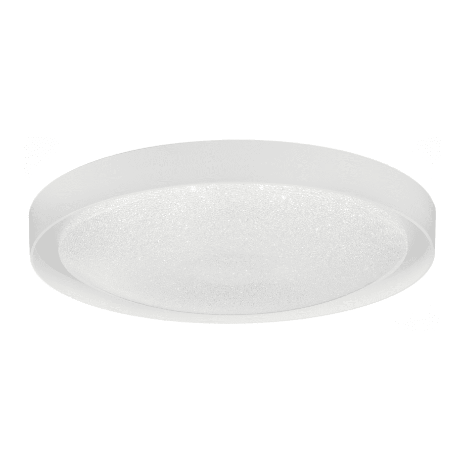 Plafón Led AURORA con perfil blanco de 24w difusor efecto cristal con luz neutra