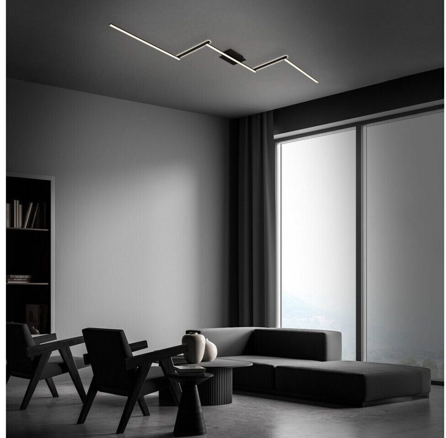 Aplique de pared - plafón negro efecto luz indirecta 24W Led